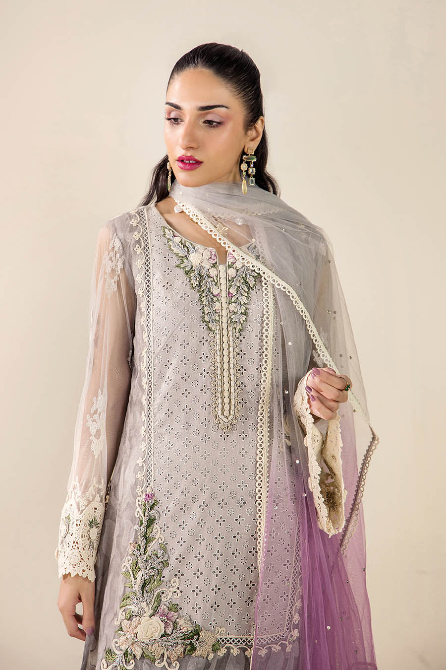 F-200 Pakistani women's formal outfit by Khuda Baksh - view 21