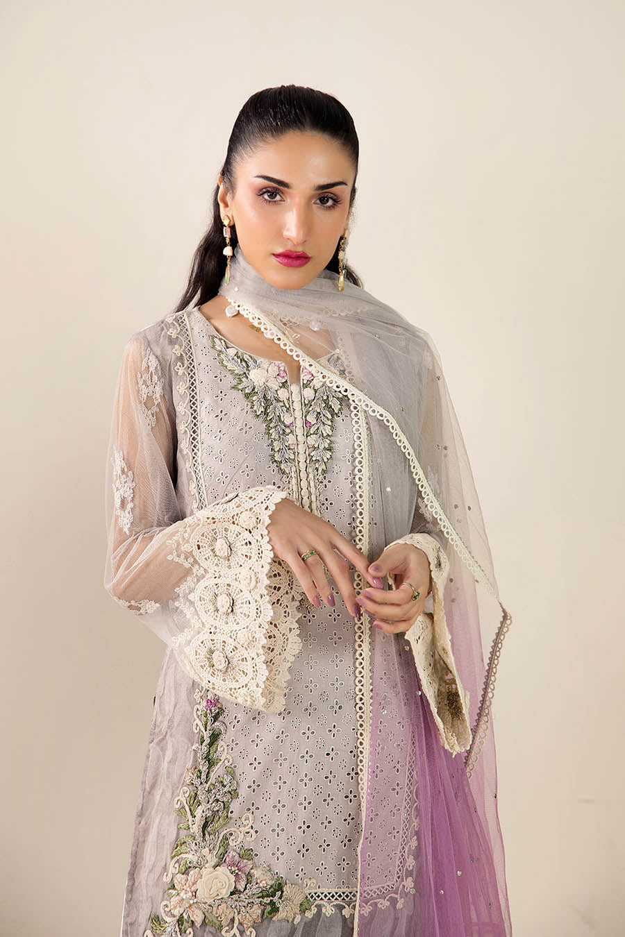 F-200 Pakistani women's formal outfit by Khuda Baksh - view 22