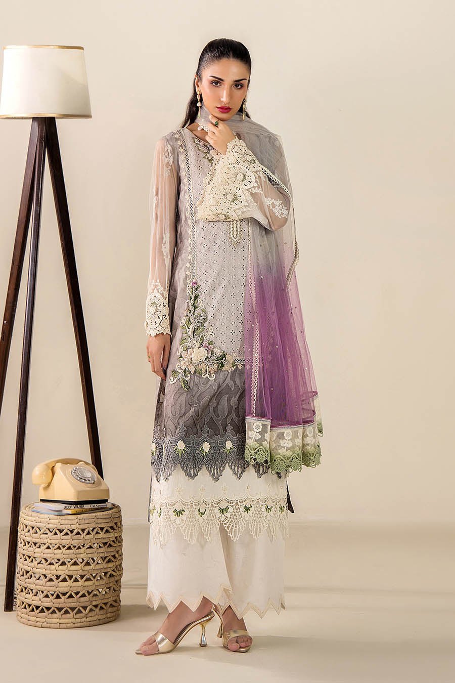 F-200 Pakistani women's formal outfit by Khuda Baksh - view 15