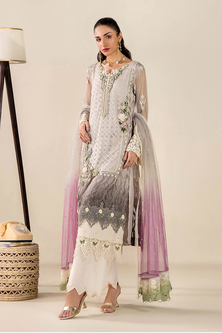 F-200 Pakistani women's formal outfit by Khuda Baksh - view 31