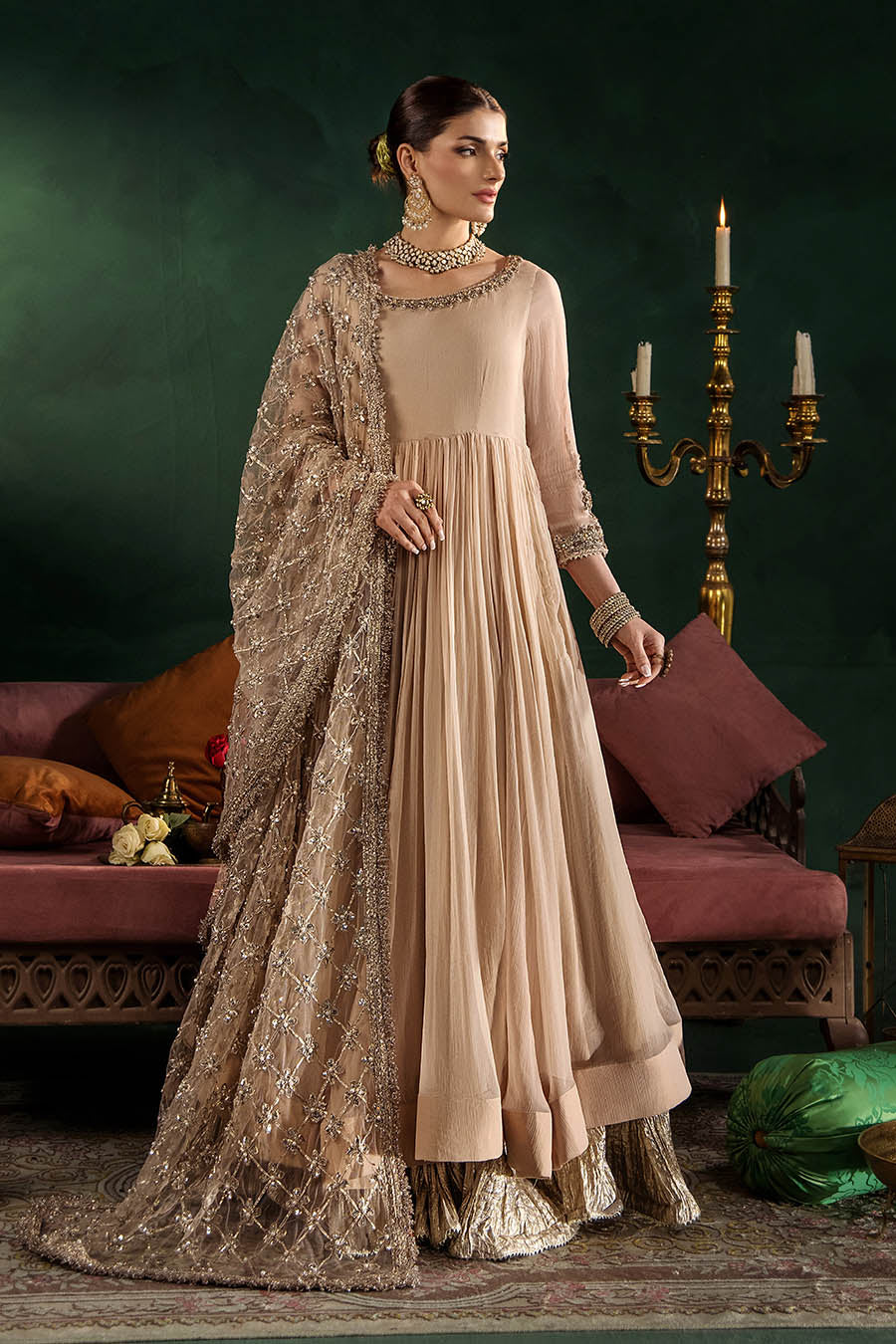 open lace back dress Khuda Baksh
