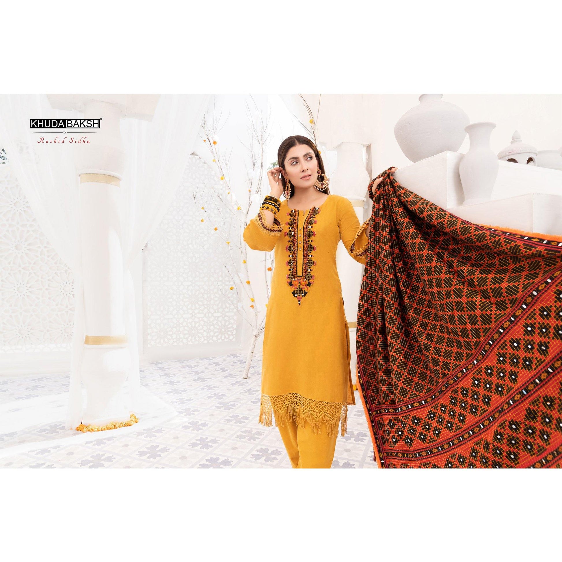 Shawl | Z-220 - KHUDA BAKSH CREATIONS