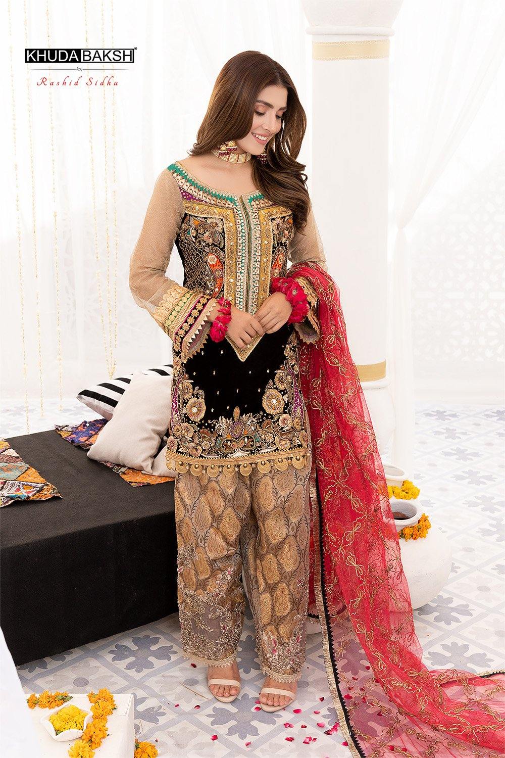 Z-219 (Crinkle Chiffon) - KHUDA BAKSH CREATIONS