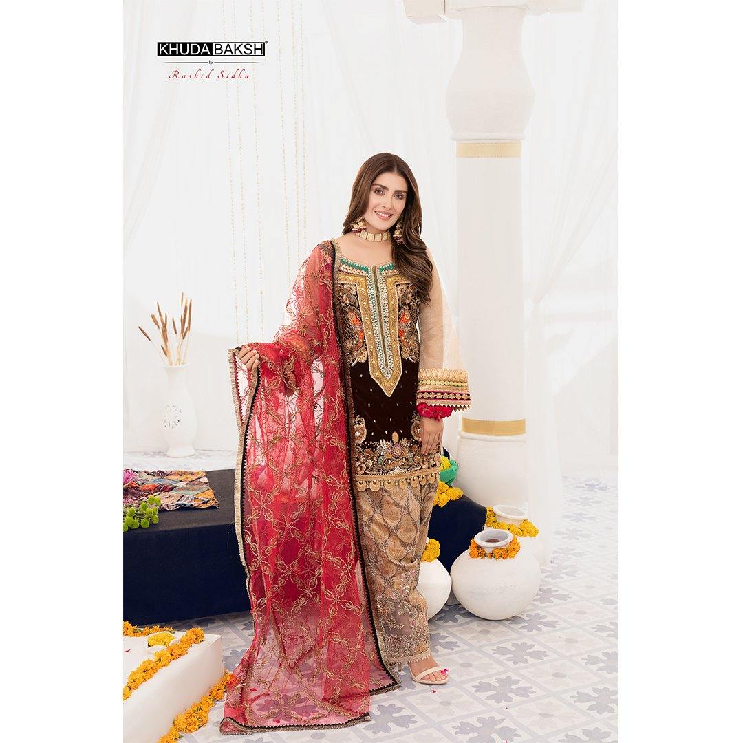 Z-219 (Crinkle Chiffon) - KHUDA BAKSH CREATIONS